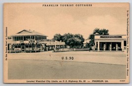 Franklin LA Tourist Cottages Cafe And Magnolia Service Station Postcard F41 - £7.21 GBP