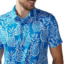 chubbies Men&#39;s Lightweight Performance Golf Polo Shirt Thigh Napple Blue... - $29.99