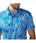 chubbies Men's Lightweight Performance Golf Polo Shirt Thigh Napple Blue Medium - $29.99
