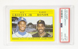 Authenticity Guarantee 
1991 Fleer Ken Griffey Jr Barry Bonds #710 PSA 10 - £201.93 GBP