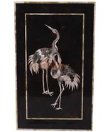 12&quot;x18&quot; Marble Black Handmade Plate Cum Wall Panel Birds Inlay Art Veter... - €690,78 EUR