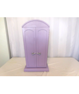 American Girl Doll Armoire wardrobe Purple Computer Desk with Book shelves - £34.88 GBP