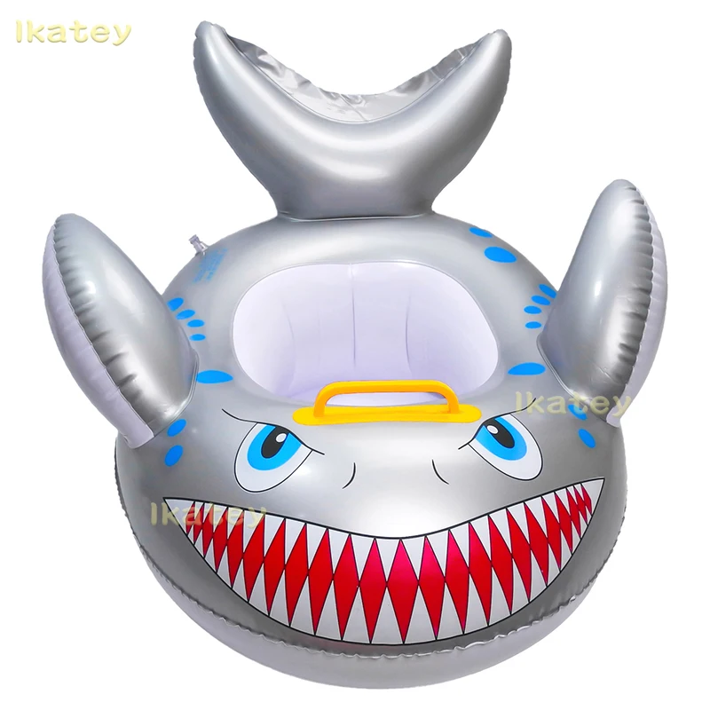 1Pcs Shark Shaped Baby Inflatable Pool Toys for Kids Toddles Swimming Pool Float - £24.19 GBP