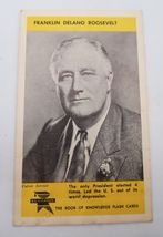 Vtg Ed-U-Cards Culver Service Franklin Roosevelt Ephemera Knowledge Flas... - $12.99