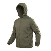  Skin Jackets Men Ultra Lightweight Quick Dry Army Hooded Outwear Summer Nylon M - £67.73 GBP