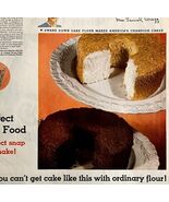 Swans Down Cake Flour Angel Food 1934 Advertisement Full Page Lithograph... - $550.78 MXN