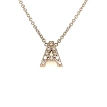 Authenticity Guarantee

Diamond Letter &quot;A&quot; Pendant Necklace 18&quot; 14k Gold 0.12... - $546.48