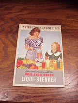 Old 1950&#39;s Hamilton Beach Liqui-Blender Instructions and Recipe Booklet, Book - £6.28 GBP