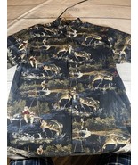 Reel Legends Shirt Mens Large Vintage Christmas Santa Claus Fishing M - $15.00