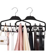 2 Pack Belt Hanger Tie Rack For Closet, 11 Sturdy Belt Hooks, 360 Degree... - £18.78 GBP