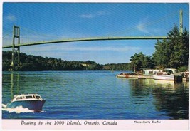 Postcard Boating In The 1000 Islands Georgina Island Ontario - £3.12 GBP