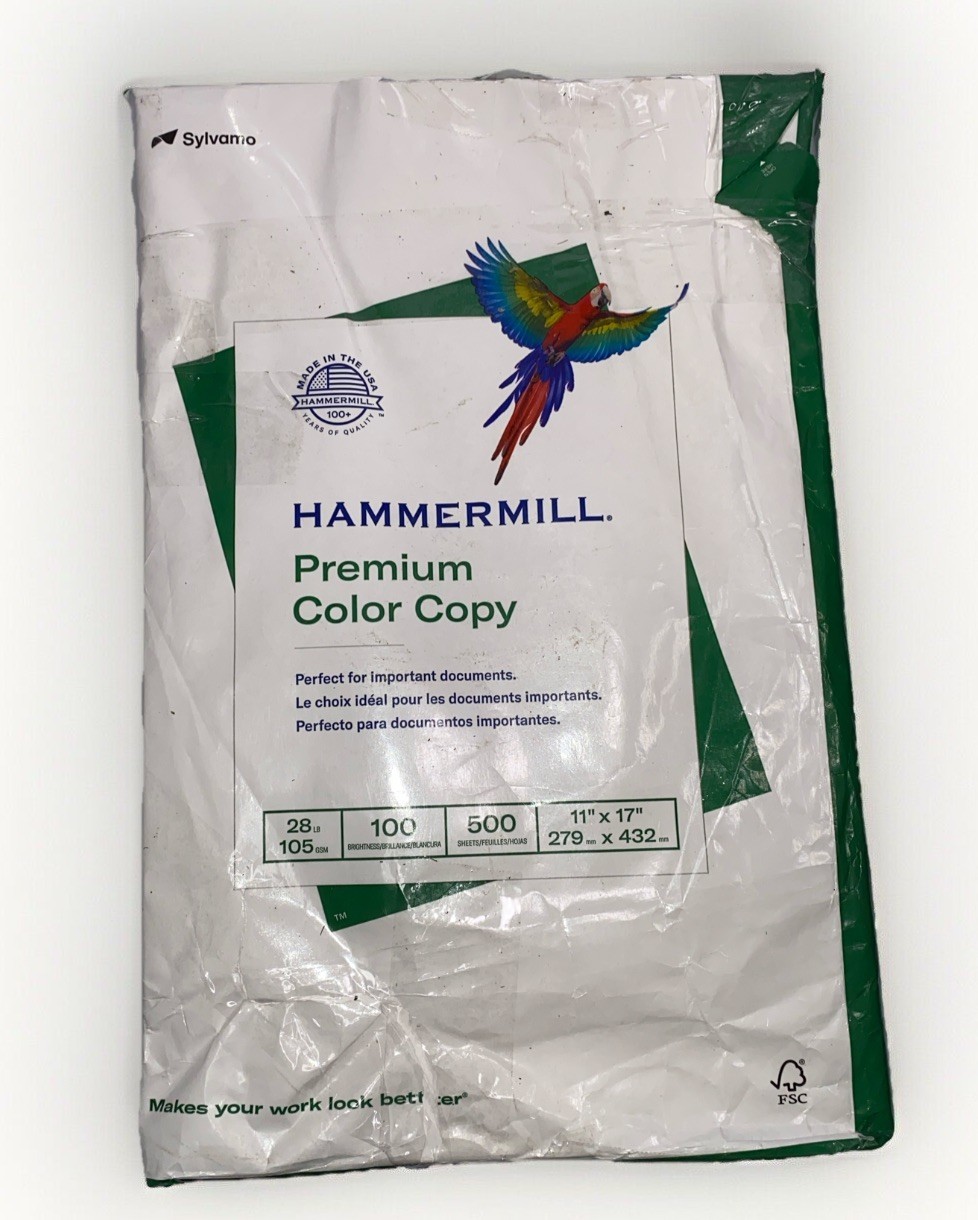(500) Hammermill Premium Color Copy Paper 11&quot; x 17&quot; 28 lb, 100 Bright Pa... - $12.76
