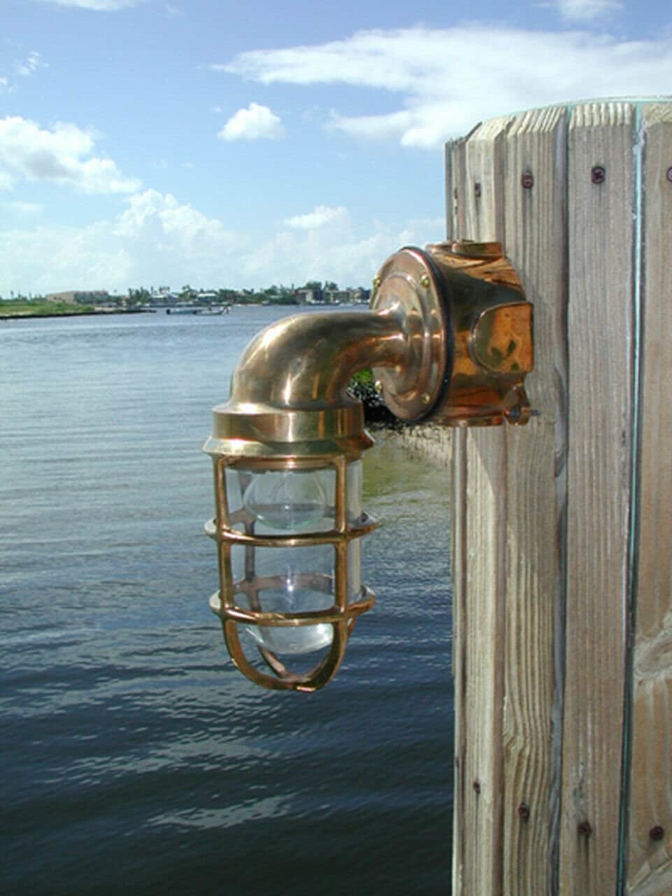 Bronze 90 Degree Pathway Nautical Dock Light brass, bronze Exterior Ligh... - $148.04