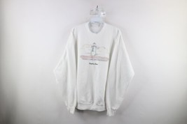 Vintage 90s Streetwear Mens XL Spell Out Daytona Beach Lighthouse Sweatshirt USA - £35.56 GBP
