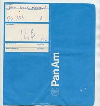  Pan American World Airways Ticket Jacket 1972 Pan Am Consumer Action - £13.98 GBP