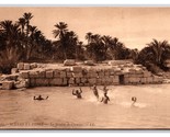 Swimmers at Roman Dam Tunisia UNP DB Postcard U25 - $5.89