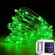 Dimmable 11m/21m Green LED Outdoor solar String Lights Fairy Holiday Christmas P - $35.19