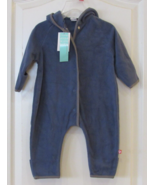 Zuntano Cozy Hooded Elf Bodysuit &amp; L/S Onesy Navy/ Navy Stripe Baby Sz 1... - $18.42