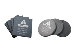 Funny Gifts Use to Prevent Angry Partners Engraved Slate Coasters Set of 4 - $29.99