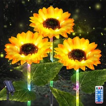 3 in 1 Solar Flower Lights with Remote - £23.18 GBP