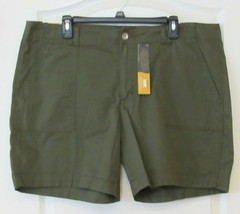 Lee Straight Fit Flat Front Midrise Shorts MOSS Women&#39;s Sz 18M NWT MSRP$44 - $18.92