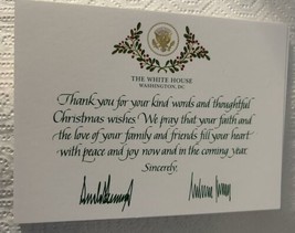 TRUMP CHRISTMAS NEW YEAR THANK U CARD WHITE HOUSE GOLD EAGLE 2018 REPUBL... - £18.76 GBP