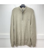 American Eagle Sweater Mens XXL Neutral Taupe 1/4 Zip Pullover Long Slee... - £13.98 GBP