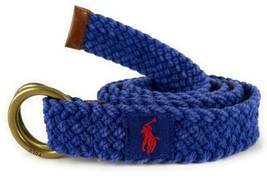 Polo Ralph Lauren Webbed Cotton O-Ring Belt Heritage Royal Blue-Medium 3... - $39.99