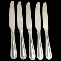 5 Wallace CONTINENTAL BEAD Stainless Beaded Silverware KNIFE Flatware 9 ... - $23.33