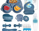 Silicone Baby Feeding Set, Baby Led Weaning Supplies Kit with Suction Bowl - $32.09