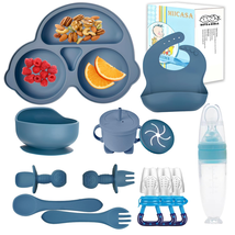 Silicone Baby Feeding Set, Baby Led Weaning Supplies Kit with Suction Bowl - $32.09