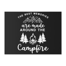 Personalized Double-Sided Yard Sign with Campfire Design, Heavy Duty Corrugated  - $46.35