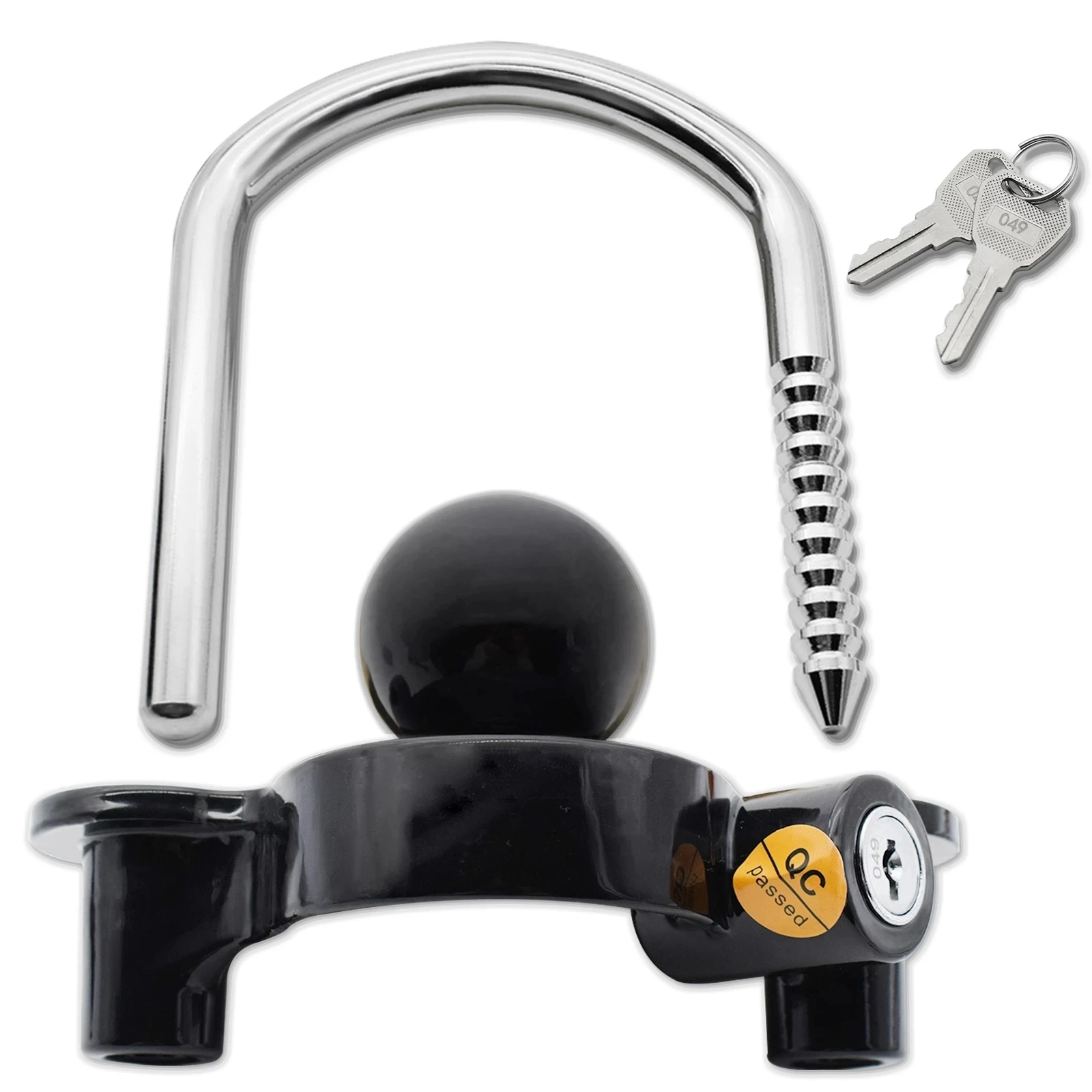 Trailer Coupler Hitch Lock - Universal Tow Ball Safe Security Anti-Theft Lock - £33.41 GBP