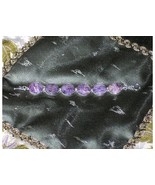 Sterling Silver Amethyst Agate Geode Purple Cabochon Bracelet - £31.44 GBP
