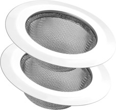 2Pcs Kitchen Sink Strainer, Stainless Steel Mesh Sink Drain Cover, Large... - £14.15 GBP