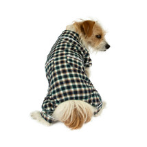 House of Barker Plaid Classic Dog Pajama, Blue (XXS / 9&quot;- 12&quot; Chest Girt... - $12.57