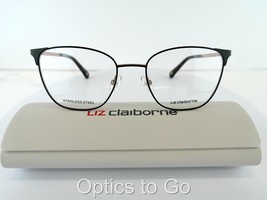 LIZ CLAIBORNE L 656 (003) Satin BLACK 51-18-130 STAINLESS Eyeglass Frames - $33.25