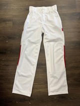 Mens Small White Baseball Pants Adult Red Side and Back Pockets Alleson ... - £11.95 GBP