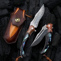 Handmade Vg 10 Damascus Steel Folding Knife Outdoor Hunting Gift Knife - £116.50 GBP