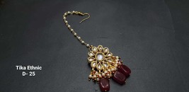 Indian Kundan Jewelry Set  Tikka Tika Women Bollywood New Design Beautiful 15 - £12.91 GBP