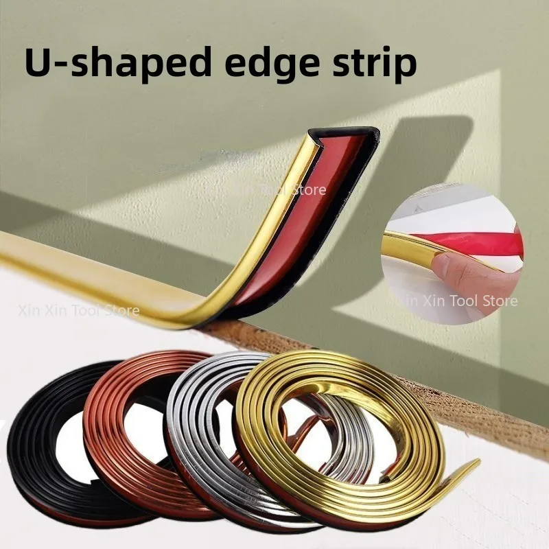 5M New U-shaped Edge Banding PVC Cabinet Desktop Edge Banding  Self Adhesi - £15.61 GBP+