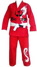 Bestzo MMA Karate Uniform of 100% Cotton (Heavy Weight) 14-OZ Canvas Red... - £111.17 GBP