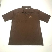 Vintage Cleveland Browns Polo Shirt Mens 2XL Dache Cotton Brown Button Neck - £13.59 GBP