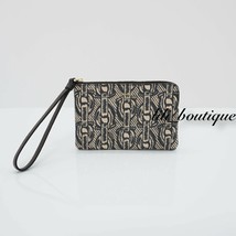 NWT Coach F40113 Corner Zip Wristlet Wallet Canvas C Chain Print Black Multi $75 - £23.14 GBP