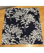 Lands End Full / Queen Luxe Premium Supima Cotton Navy White Floral Duve... - $69.29
