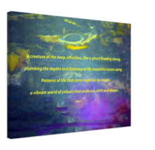 The Deep by John - 18 x 24&quot; Quality Stretched Canvas Evocative Vibrant Word Art - £66.14 GBP