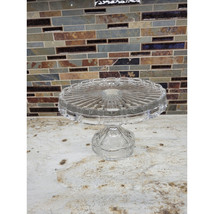 Vintage Fostoria Coin Glass Clear Cake Stand, Plate Cupcake Tray - $68.00