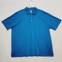 PGA Tour Mens Golf Polo Shirt Sz 2XL XXL Air Flux Blue Short Sleeve Casual - $15.87