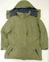Patagonia Women&#39;s Vintage Coat Winter Ski Hooded Green Sz Large -XL+ - £100.91 GBP