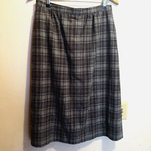 Vtg Women’s Pendleton Blue &amp; Gray Plaid Wool Skirt 30&quot; Waist Lg - £11.35 GBP